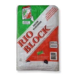 SACO PL BLOCADO 35X45 1000UN RIOPLASTIC