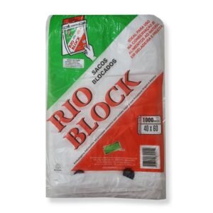 SACO PL BLOCADO 40X60 1000UN RIOPLASTIC