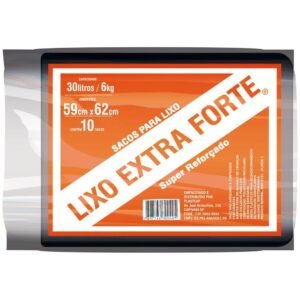 SACO PL LIXO 30LTS 10UNS EXTRA FORTE