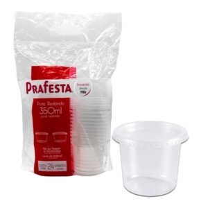POTE REDONDO C/TAMPA 350ML 24UN PRAFESTA