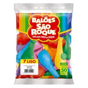BALAO LISO N.7 SORTIDO 50UN SAO ROQUE