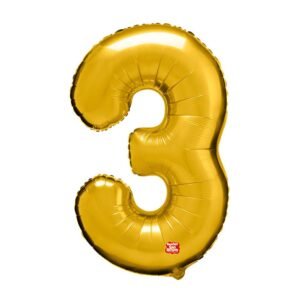 BALAO METAL N.3 DOURADO 40CM SAO ROQUE