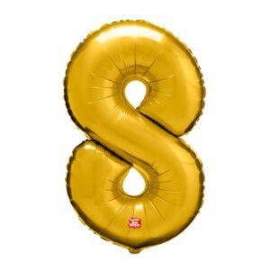 BALAO METAL N.8 DOURADO 40CM SAO ROQUE.