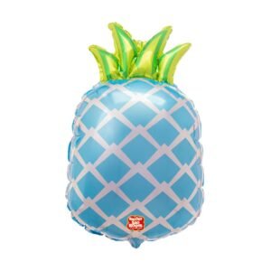 BALAO METAL 3D ABACAXI AZUL 74CM SAO ROQUE