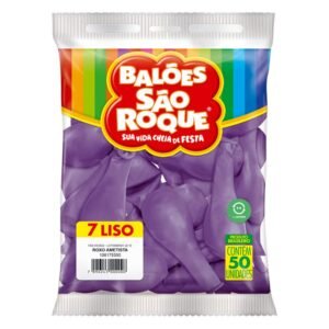 BALAO N.7 LISO ROXO 50UN SAO ROQUE