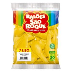 BALAO N.7 LISO AMARELO CITRINO 50UN SAO ROQUE