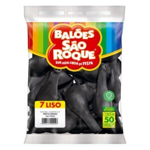 BALAO N.7 LISO PRETO EBANO 50UN SAO ROQUE