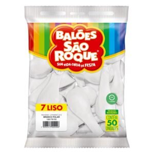 BALAO N.7 LISO BRANCO POLAR 50UN SAO ROQUE