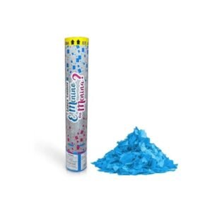 LANCA CONFETE CHA REVELACAO AZUL 30CM SILVER