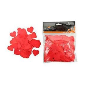 CONFETES CORACAO VERMELHO 2CM 40G SILVER