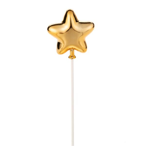 TOPO DE BOLO ESTRELA DOURADA 21CM SILVER