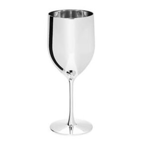 TACA VINHO GENOVA METAL PRATA 400ML NEOPLAS