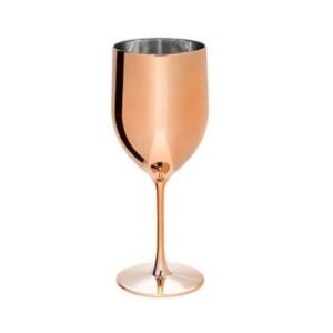 TACA VINHO GENOVA METAL ROSE 400ML NEOPLAS