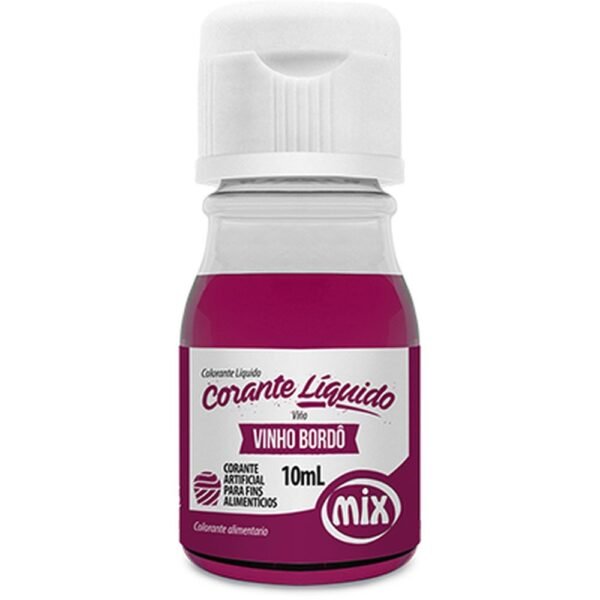 CORANTE LIQUIDO VINHO BORDO 10ML MIX