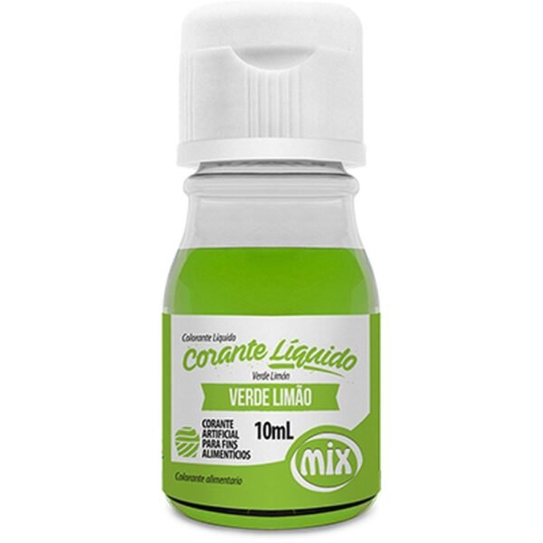 CORANTE LIQUIDO VERDE LIMAO 10ML MIX