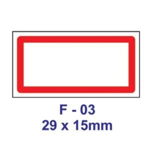 ETIQUETA ADESIVA F-03 29X15MM 1333UN FITACREL