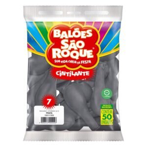 BALAO N.7 CINTILANTE PRATA 50UN SAO ROQUE