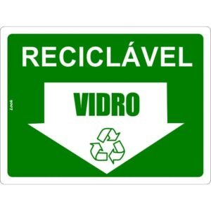 PLACA RECICLAVEL VIDRO 15X20CM LOOK