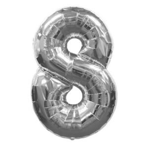 BALAO METAL N.8 40CM PRATA BALAO MANIA