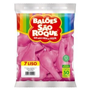 BALAO LISO N.7 ROSA TUTTI FRUTTI 50UN SAO ROQUE
