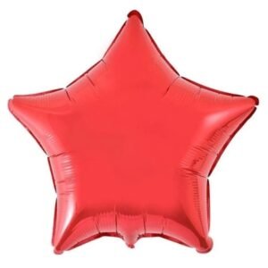 BALAO METAL ESTRELA VERMELHO 18" CROMUS