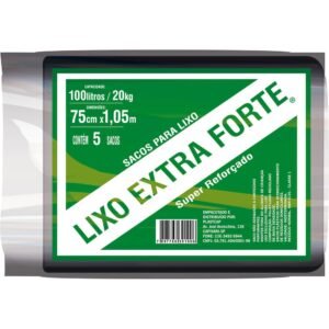 SACO PL LIXO 100LTS 05UNS EXTRA FORTE