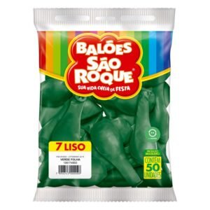 BALAO LISO N.7 VERDE FOLHA 50UN SAO ROQUE