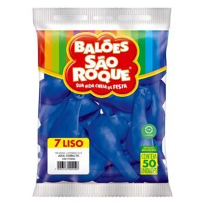 BALAO LISO N.7 AZUL COBALTO 50UN SAO ROQUE