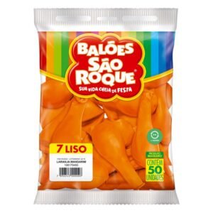 BALAO LISO N.7 LARANJA MANDARIM 50UN SAO ROQUE