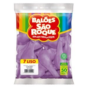 BALAO LISO N.7 LILAS BABY 50UN SAO ROQUE