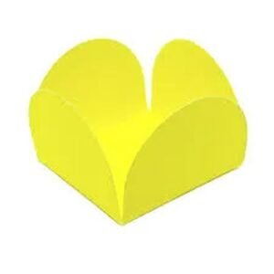 CAIXETA 3,5X3,5CM NEON AMARELO 50UN ULTRAFEST
