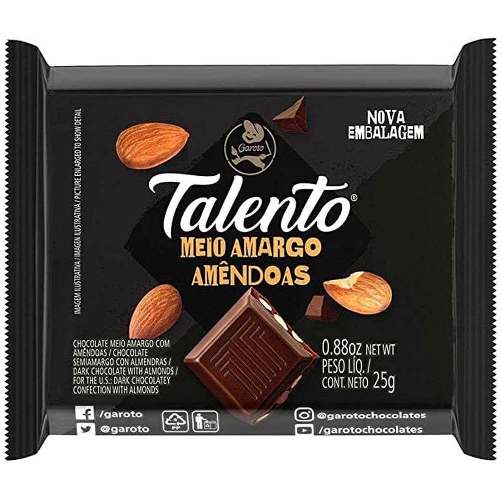 CHOCOLATE MINI TALENTO MEIO AMARGO 25GR GAROTO
