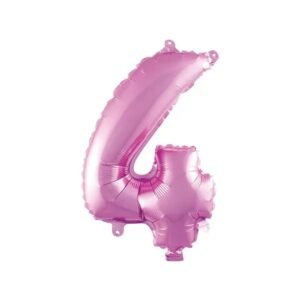 BALAO METAL ROSA CLARO N.4 40CM BRFESTAS