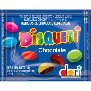 DISQUETI CHOCOLATE CONFEITADO 18G DORI