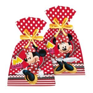 SACOLA PL SURPRESA RED MINNIE 8UN REGINA