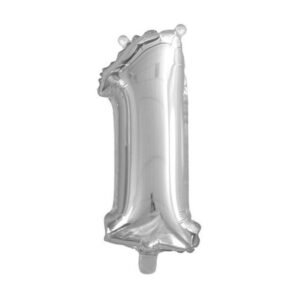 BALAO METAL PRATA N.1 100CM BRFESTAS