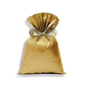 SACO METAL LISO OURO 35X54CM 50UN CROMUS