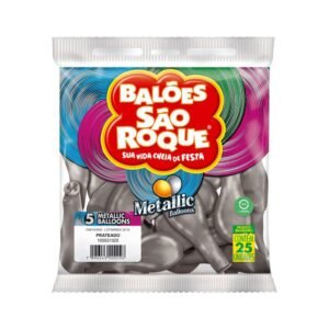 BALAO METALLIC N.5 PRATA UN SAO ROQUE