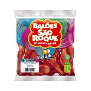BALAO METALLIC N.5 VERMELHO UN SAO ROQUE