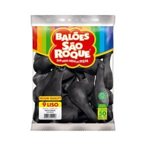 BALAO LISO N.9 PRETO 50UN SAO ROQUE