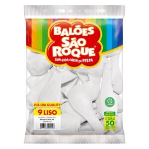 BALAO LISO N.9 BRANCO POLAR 50UN SAO ROQUE
