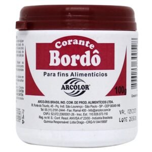 CORANTE EM PO VERMELHO BORDO 100GR ARCOLOR