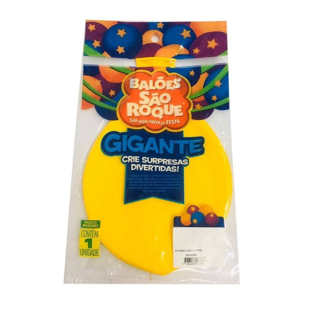 BALAO GIGANTE LISO AMARELO CITRICO SAO ROQUE