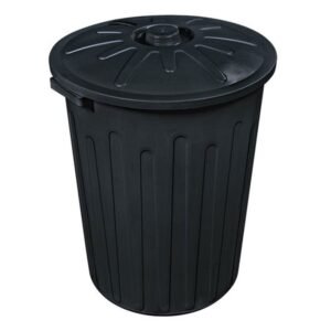 CESTO FECHADO 65LT PRETO ARQPLAST
