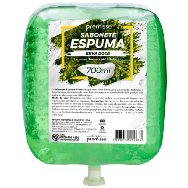 SABONETE ESPUMA ERVA DOCE 700ML PREMISSE