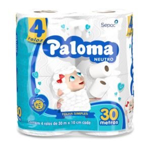 PAPEL HIGIENICO NEUTRO 4UN 30MT PALOMA