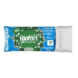 SACO PL LIXO AZUL 30LT 50UN RIOFORT