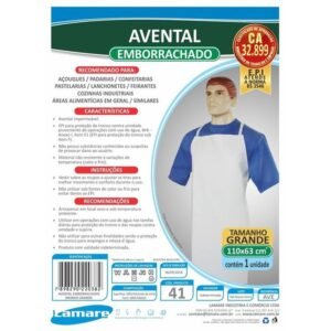 AVENTAL EMBORRACHADO BRANCO G LAMARE