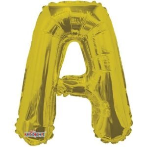 BALAO MET MINISHAPE LETRA A DOURADO REGINA