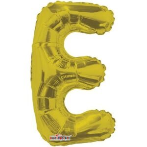 BALAO MET MINISHAPE LETRA E DOURADO REGINA